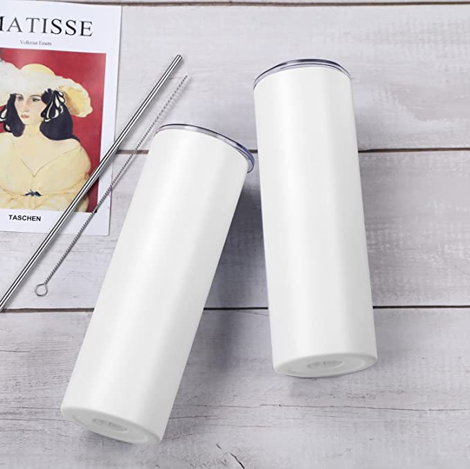 Insulated Tumbler With Lids and Straws